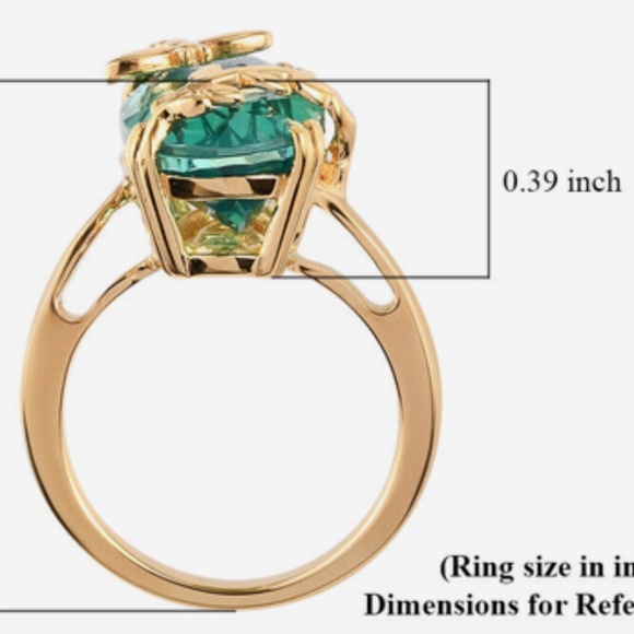 GP Trionfo Italian Garden PeacockCollection 8.75 ctw Dragonfly Ring Size 8 - Picture 4 of 13